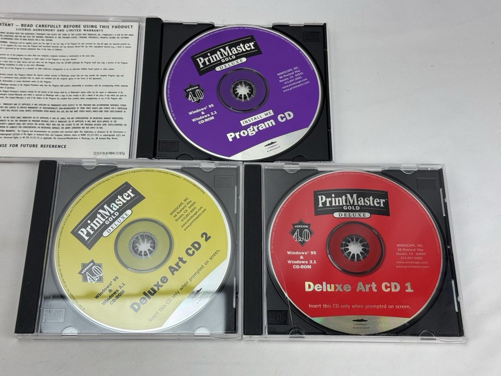 Printmaster Gold Deluxe PC Big Box CD Win 95 Templates Tools Project Types 1997