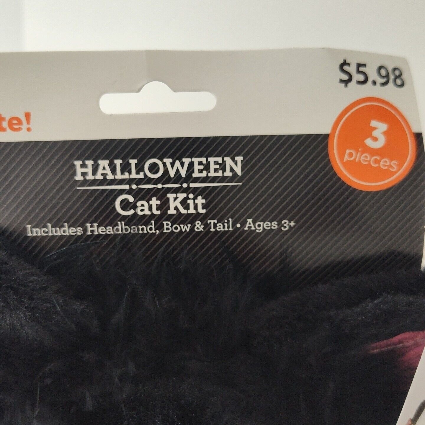 Way To Celebrate Halloween 3 Pc Cat Kit Costume Ears Headband Bow Tail Pink NEW