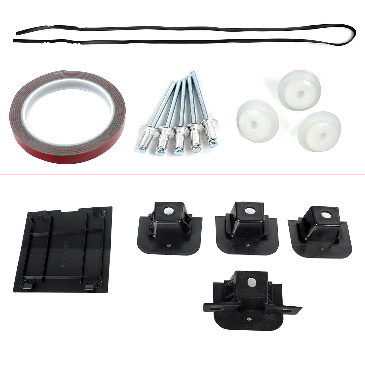 For 2014-2021 Toyota Tundra Matte Black Front Grille & Hood Bulge Molding Set