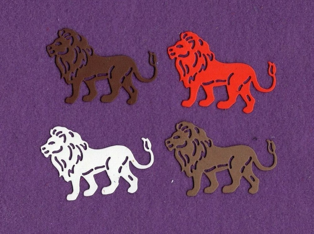 Lion # 4  zoo die cuts scrapbook cards