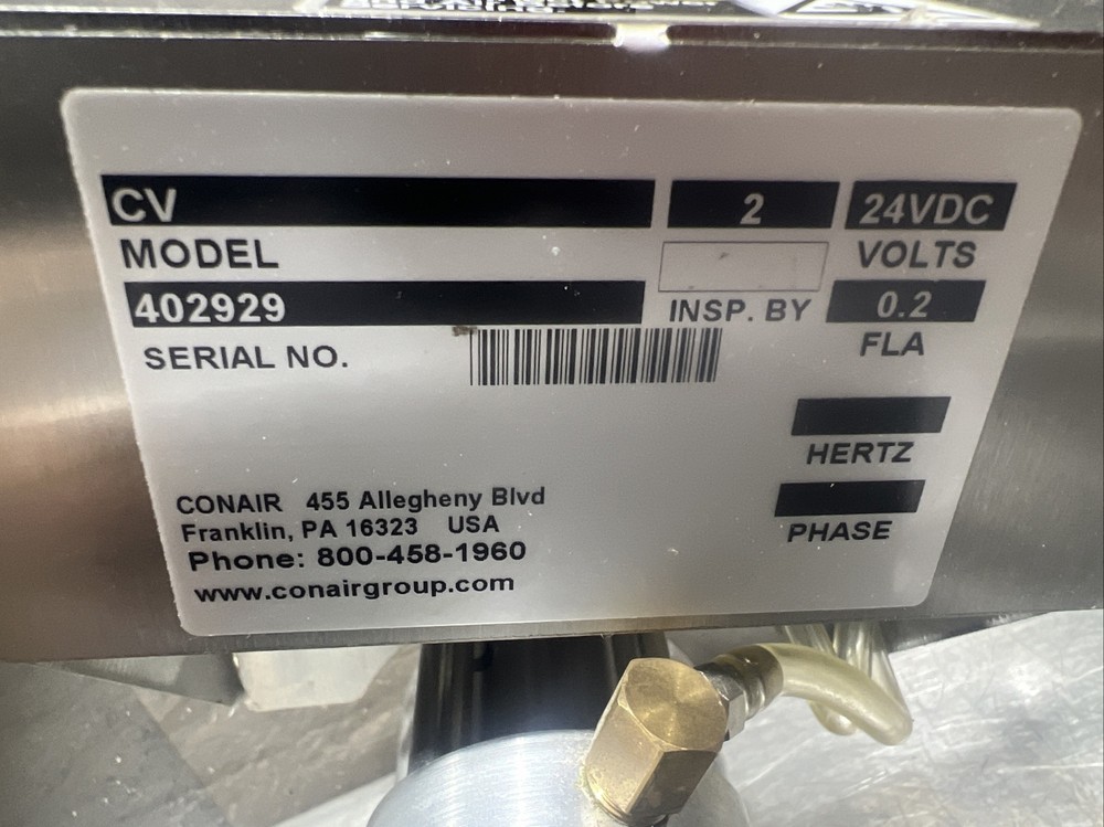 CONAIR material Hopper Isolate Receiver Model CV: Used Surplus. Item ID 3
