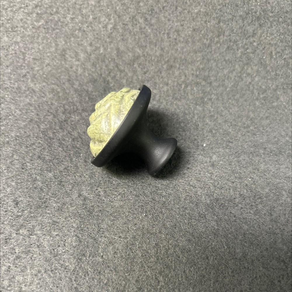 1-5/16" Ceramic Totem Knob Sage with Flat Black
