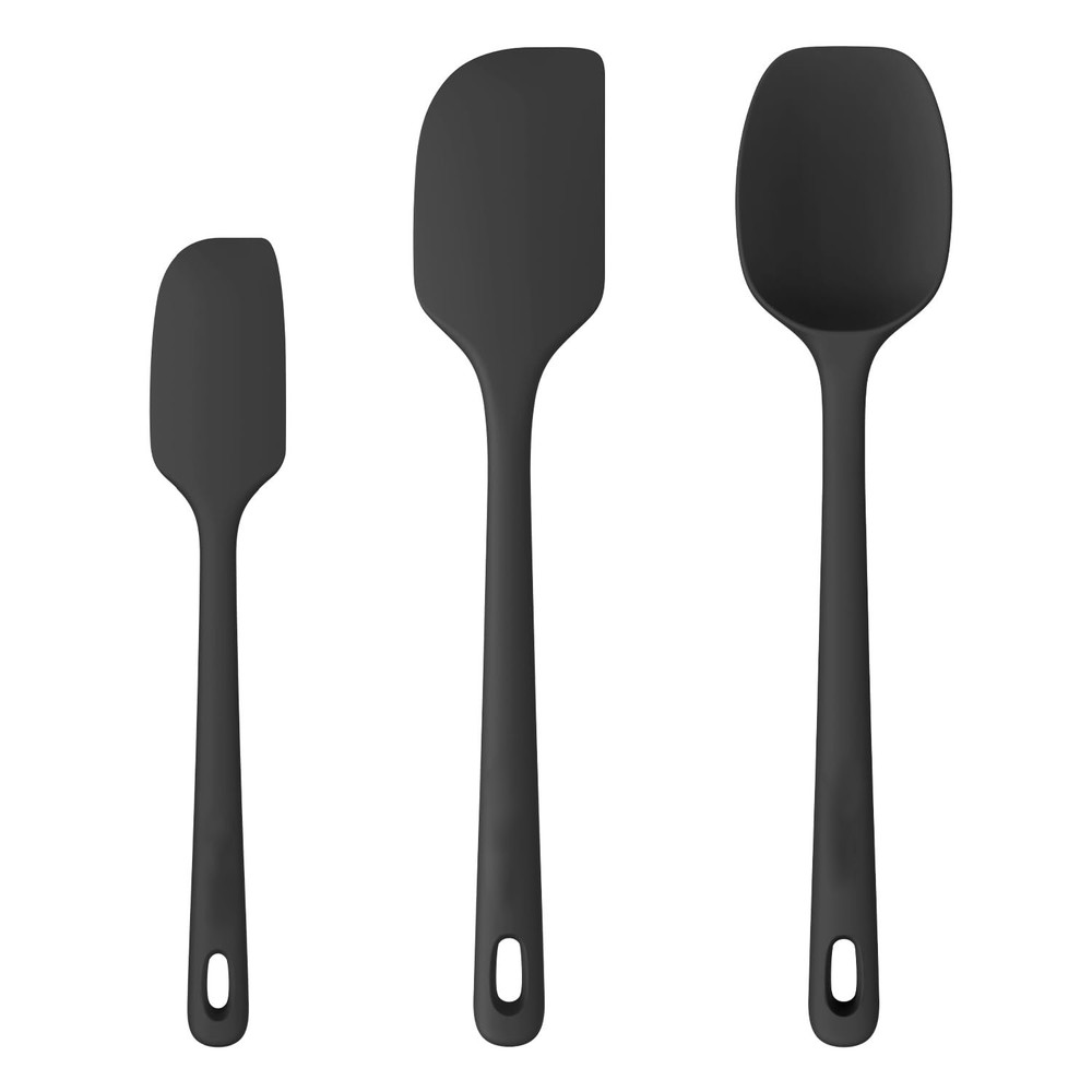 Nonstick Cookware Spatulas, 3Pcs, Grade, Black