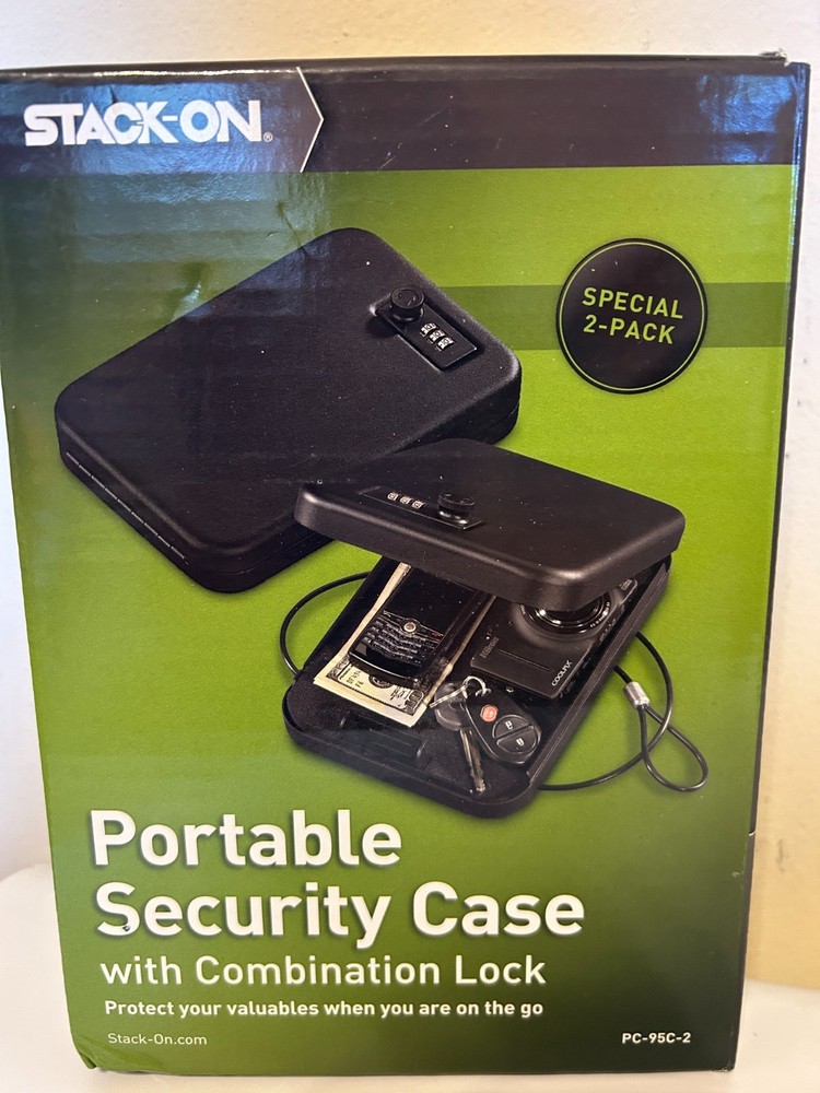 Set Of 2 Portable Security Case With Combination Lock