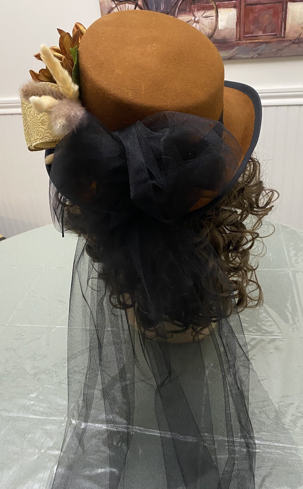 Ladies Victorian Top Hat Side Saddle Equestrian Riding Hat Reenactment Civil War