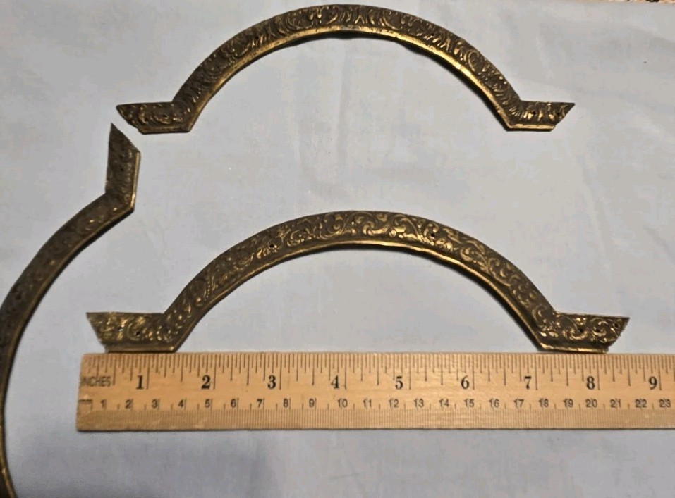Antique Case Top Ornaments For Table Clock Ornate Solid Brass Set Frame