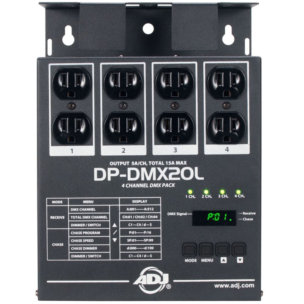 ADJ DP-DMX20L 4 channel DMX Dimmer Pack