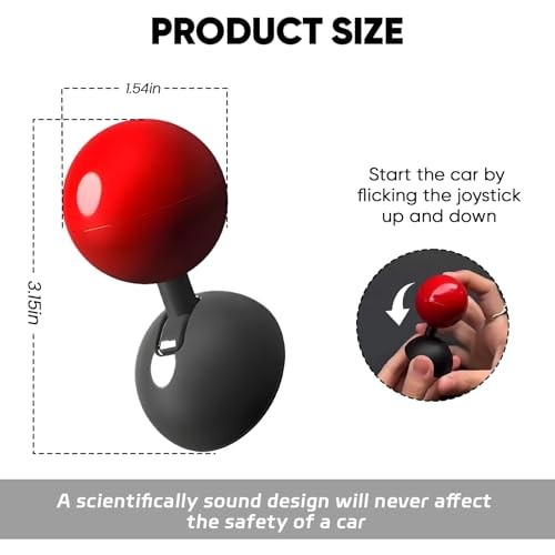 Car Push to Start Button Rocker, Car Engine Start Stop Button Joystick Red