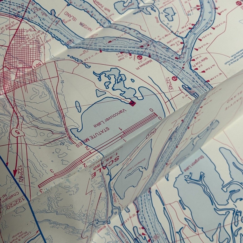 Fish n Map Co Columbia River Map Waterproof Plastic