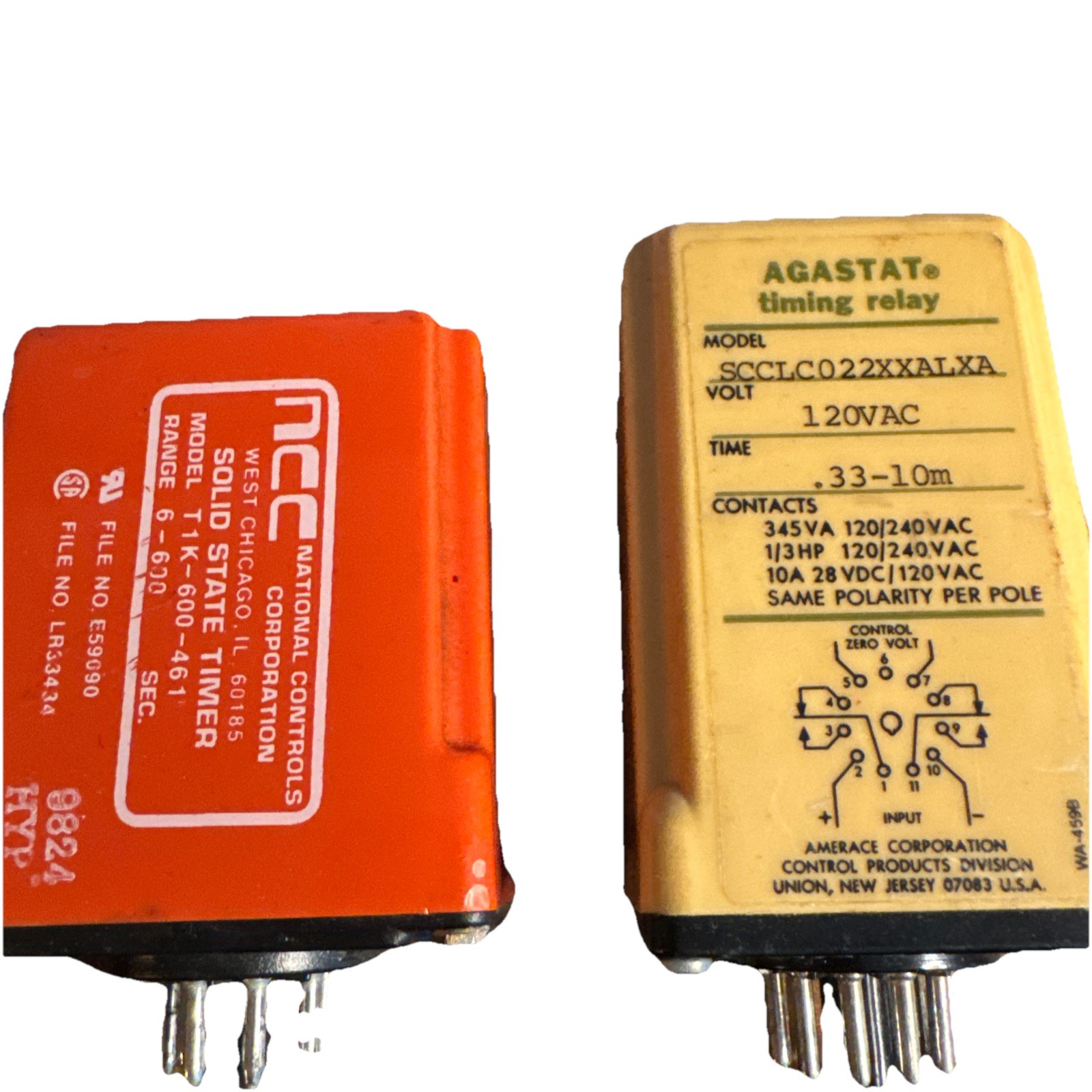 Agastat SCCLC022XXALXA Relay .33-10min Off Delay + Free NCC Timer Used