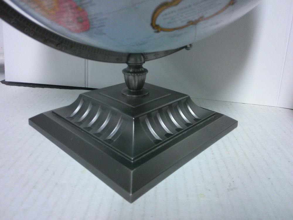 Replogle 12" Diameter World Classis Light Blue Globe Brushed Nickle Metal Base