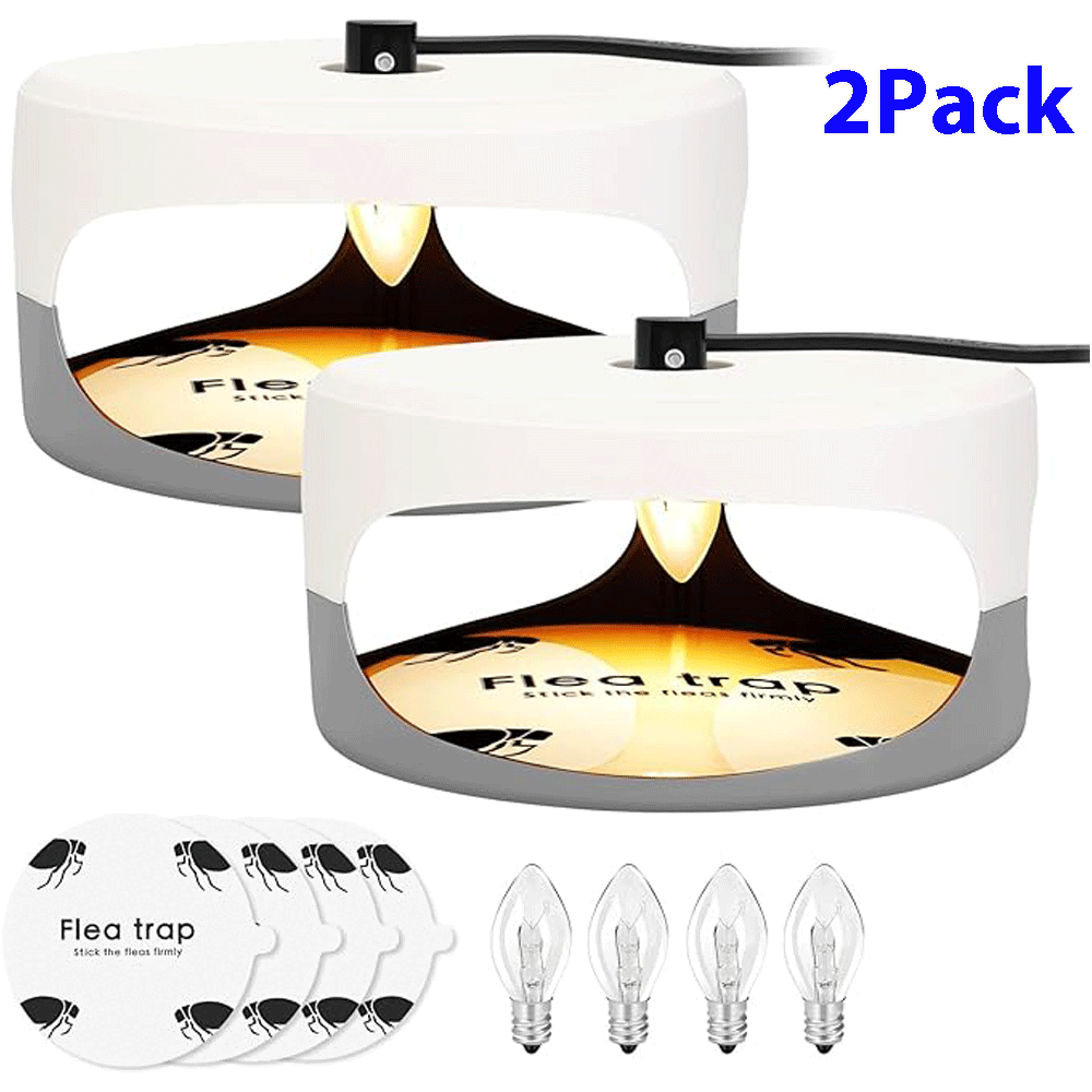 Flea Bed Bug Trap Electric Odorless Cleaner and Flea Killer Trap Pad 2 Packs