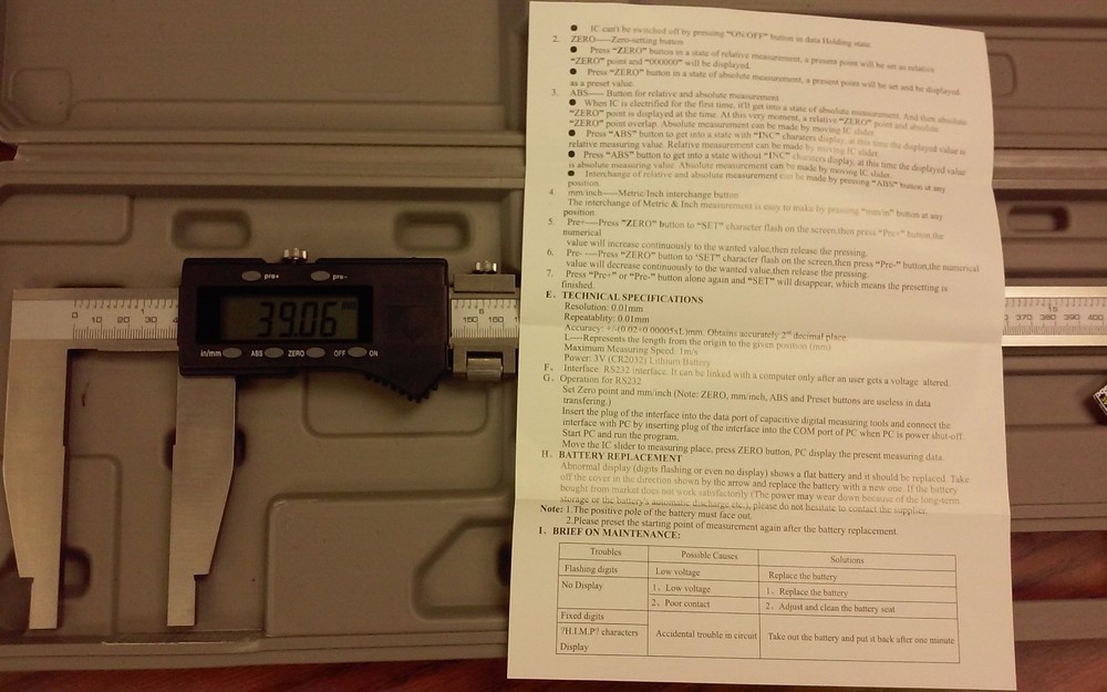 20" ELECTRONIC DIGITAL CALIPER-H/D-X-LARGE SCREEN