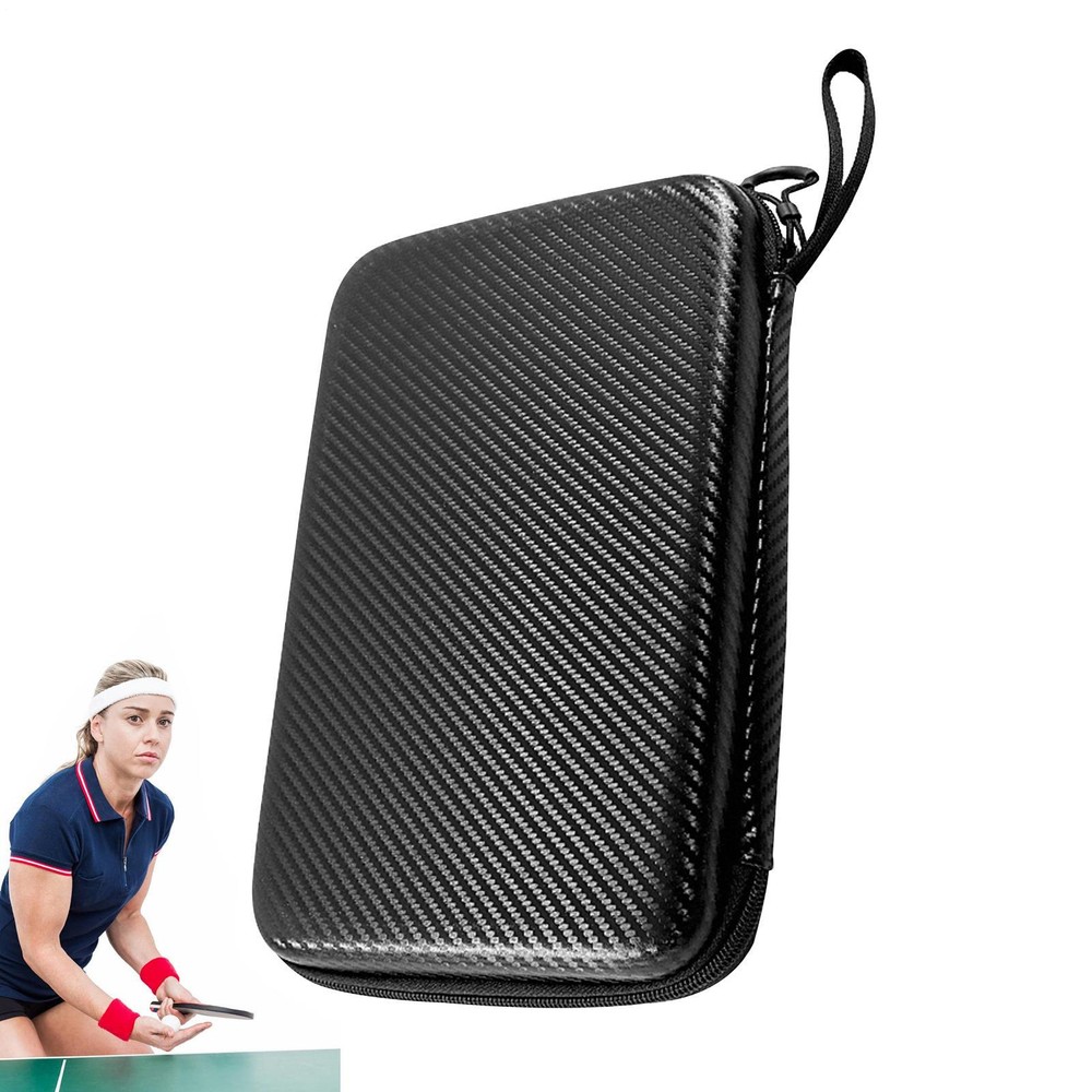 Table Tennis Racket Storage Hard Case Waterproof Ping Pong Paddle Protective Bag