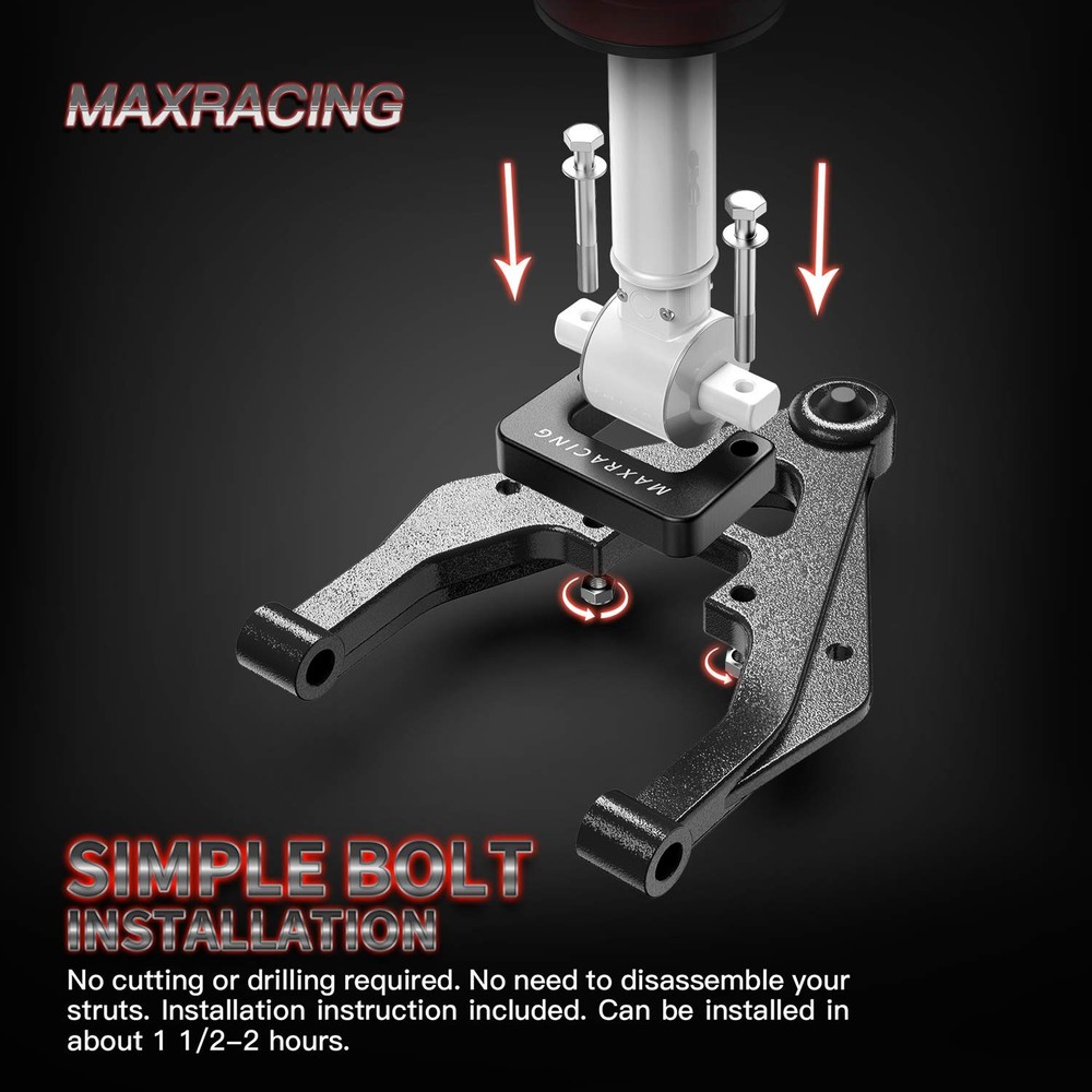 Maxracing 2" Leveling Kit Compatible 2-inch Front Lift Kit, BLACK