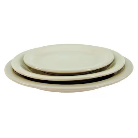 Crestware Cm44 Plate, 9", Ceramic Bone White Pk24