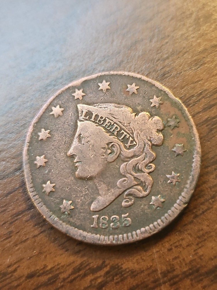 1835 Matron Coronet Head Large Cent