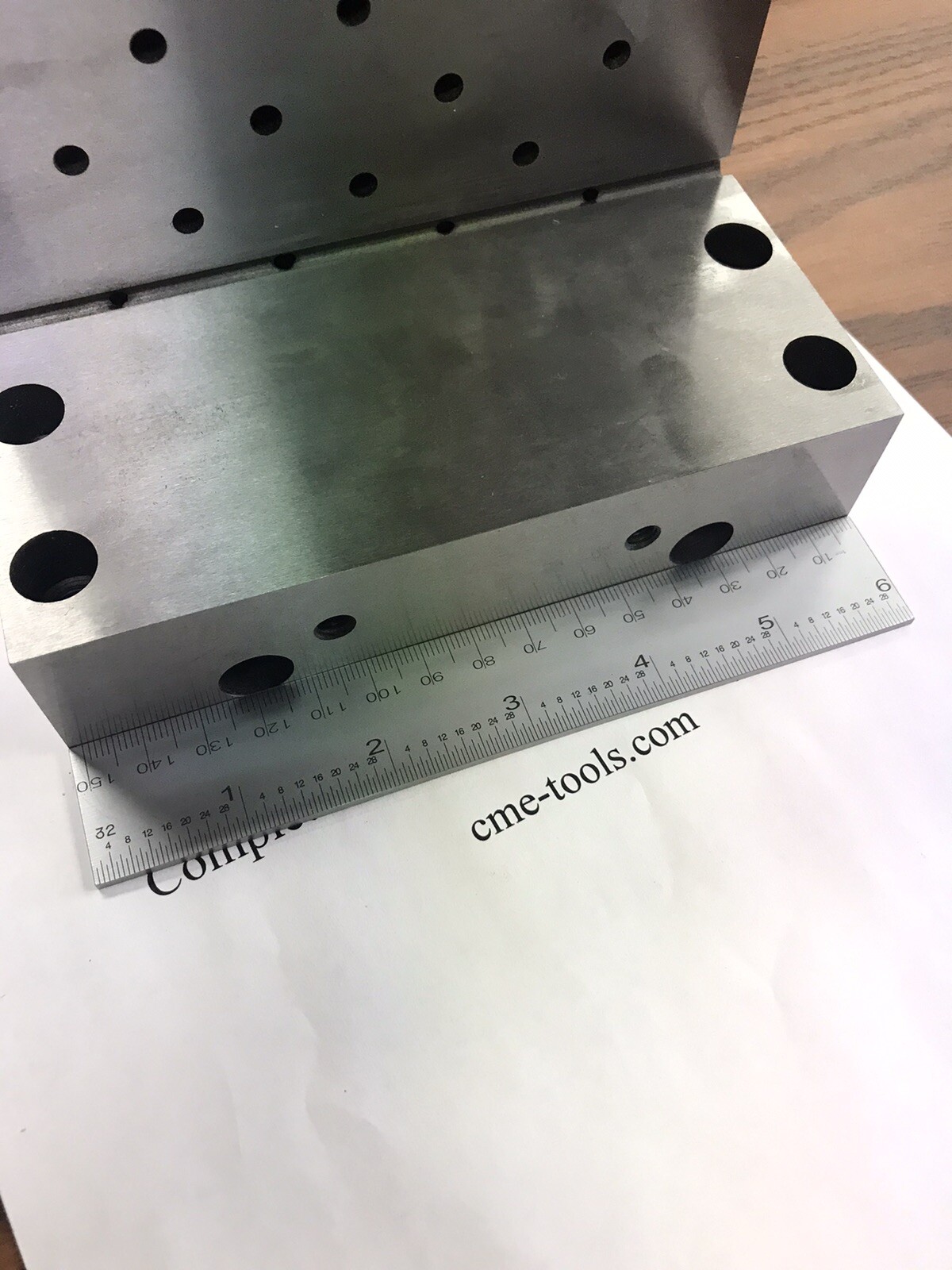 ANGLE PLATE 6x6x4x1-1/4" Precision Ground w. tapped holes 0.0002" #PGAP-664-New