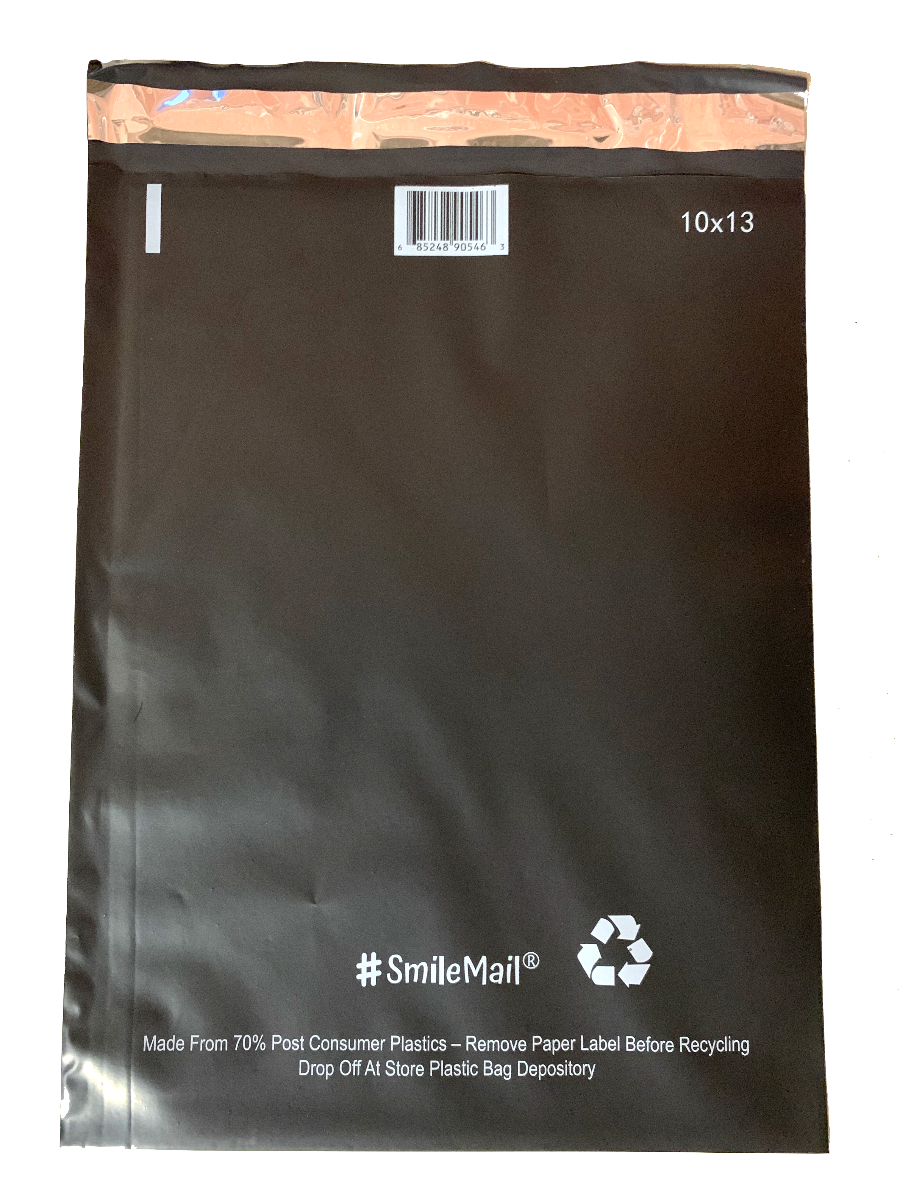 Recycled Black Poly Mailers Plastic Envelopes Shipping Bags UpakNShip Expedited
