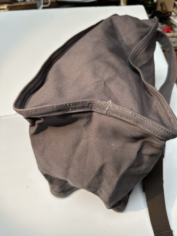 Earthbound Trading Co. Backpack Brown Canvas Adjustable Straps Wide Bottom