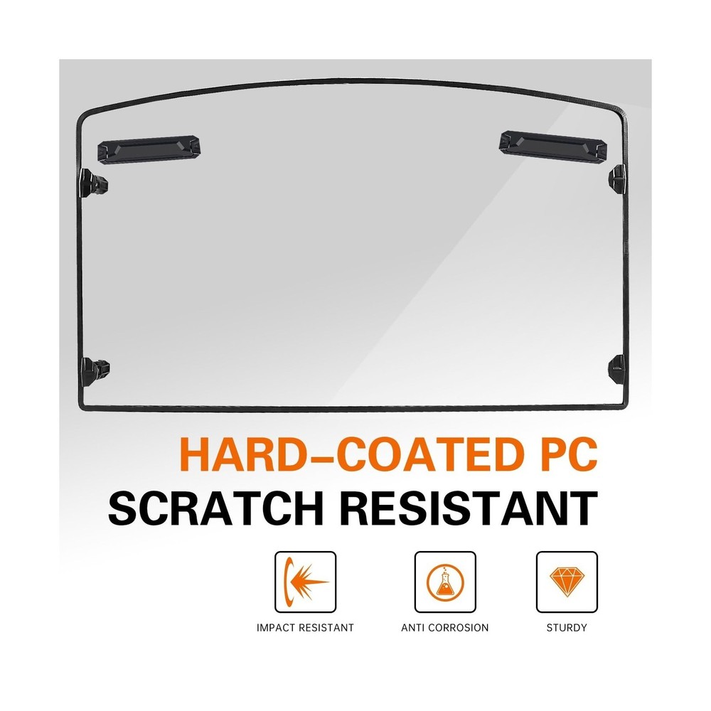 Clear Front Windshield Heavy Duty Scratch Resistant Full Windshield Compatibl...