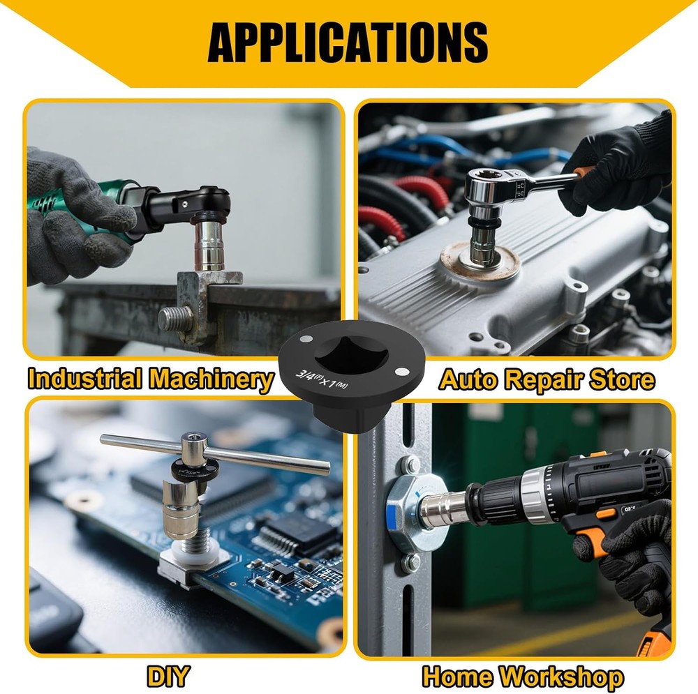 4-Pack Low Profile Impact Socket Adapter Set, Drive Reducing Ratchet Adapter Set