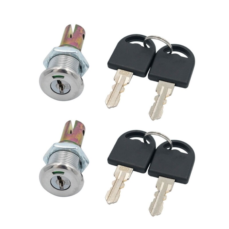 2Pcs Cabinet Insert Linkage Tool Box Lock with Key Cupboard Lock for Showcase