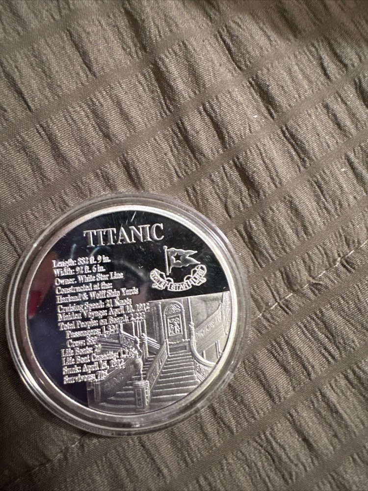 “TITANIC” “ Silver Coin With Moonlight Picture