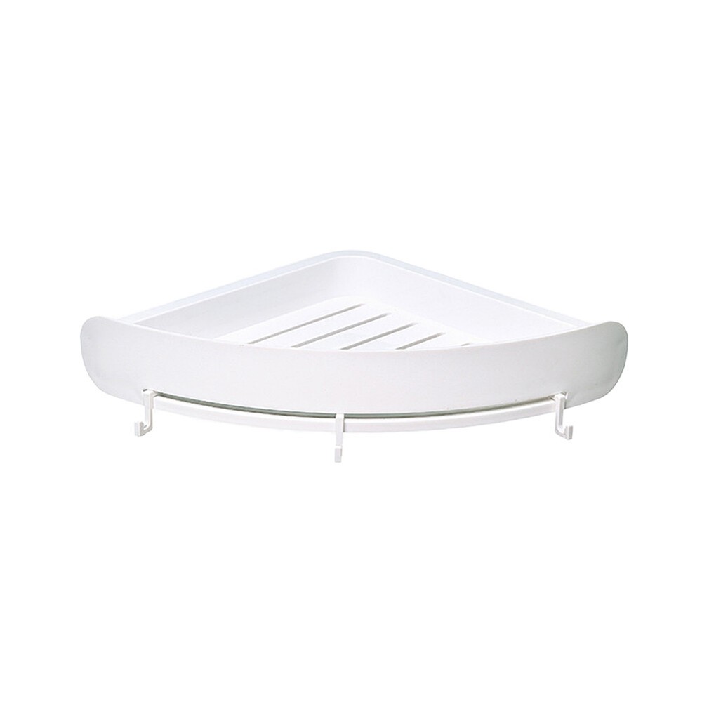 US 1-2Pc Triangular Shower Shelf Corner Storage Rack Bathroom Organizer Holder