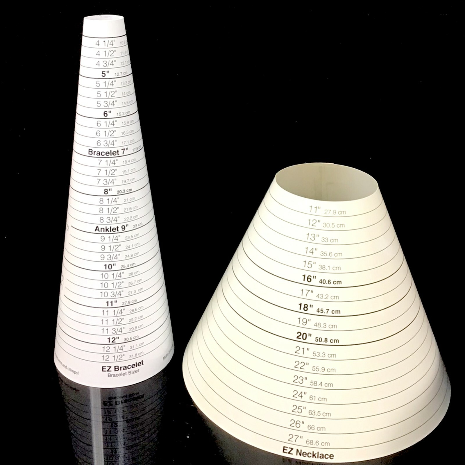 EZ Bracelet Sizer Gauge Travel Size(4"-12.5") or EZ Necklace Size 11"-27" choose