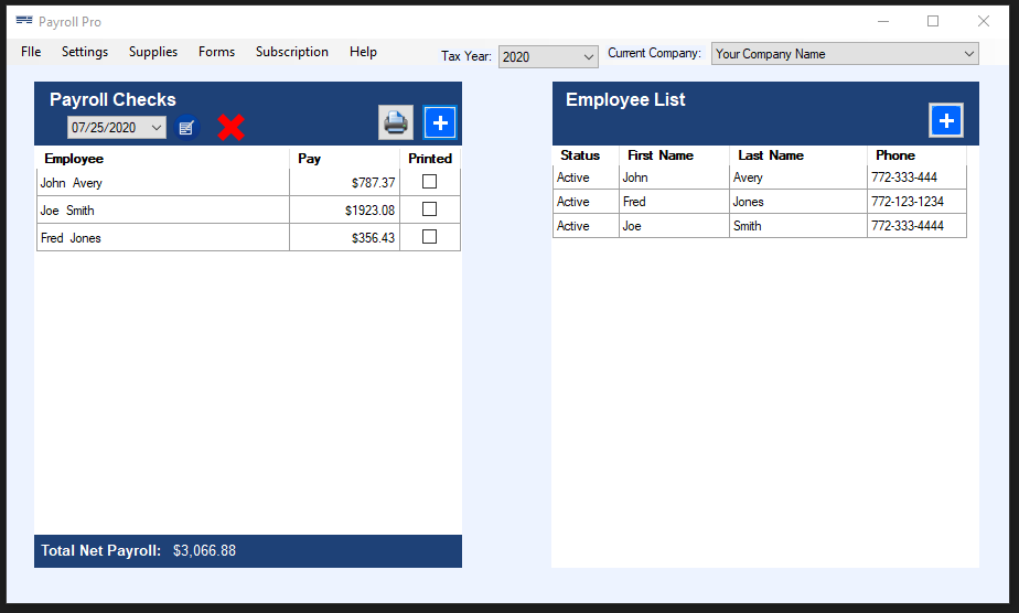 Payroll PRO software for Windows 10 /11- CD- Includes 12 month license