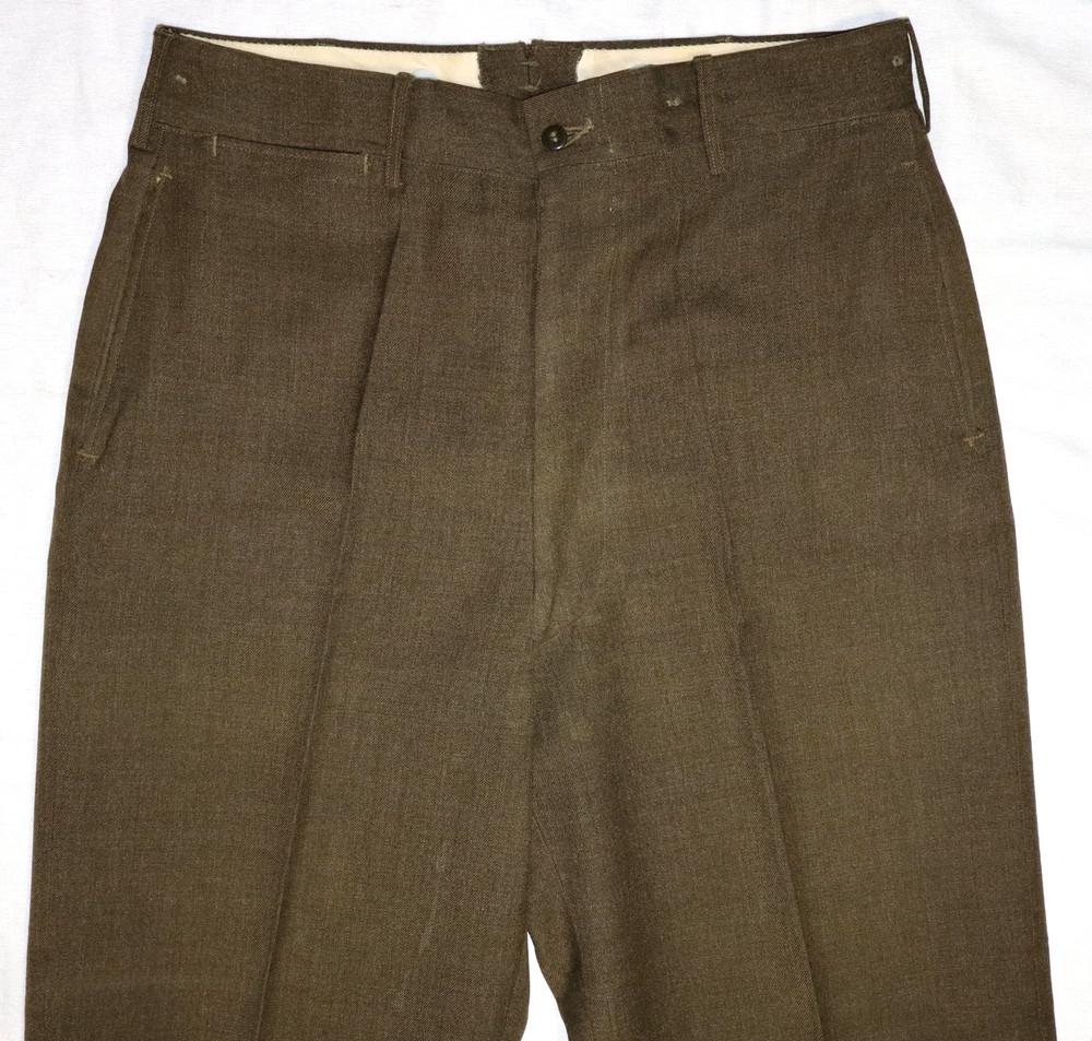ORIGINAL POST WWII 1952 DATED WOOL FIELD TROUSERS