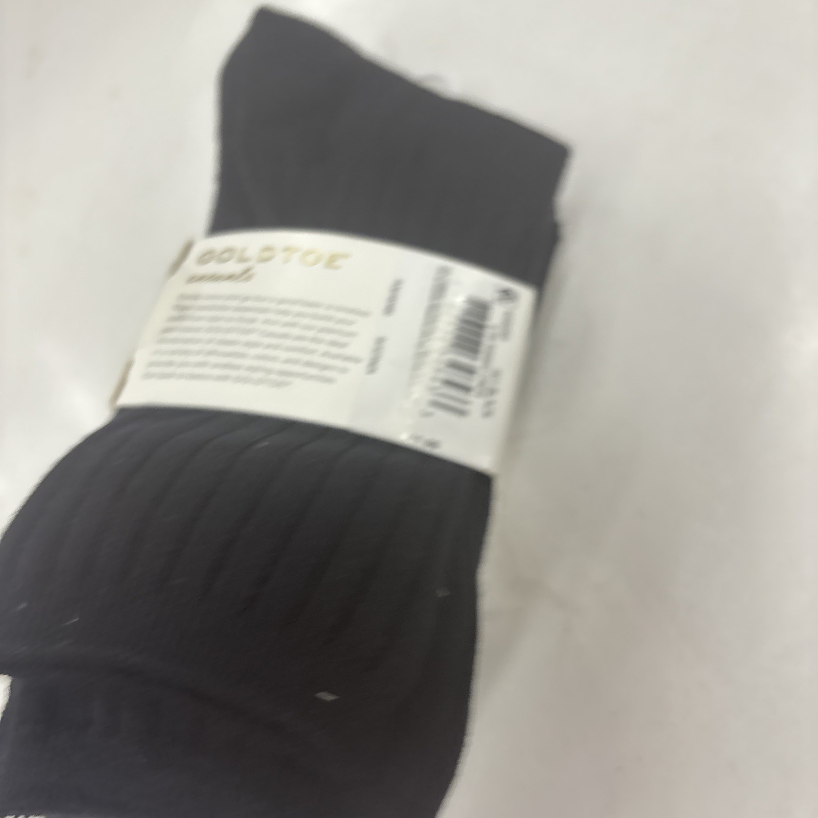 6 Pairs Gold Toe Casuals Women's Ribbed Crew Mid-Calf Socks Black Size 6-9
