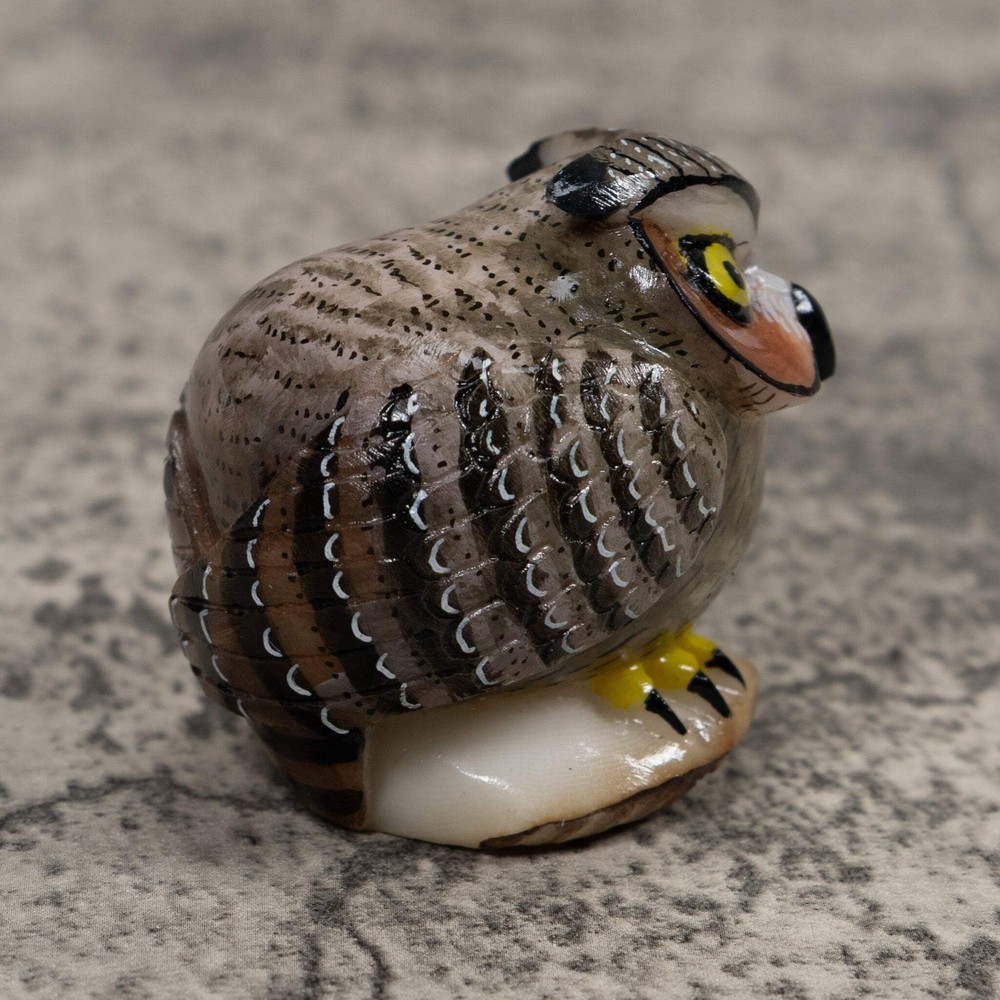 Owl Bird Tagua Carving