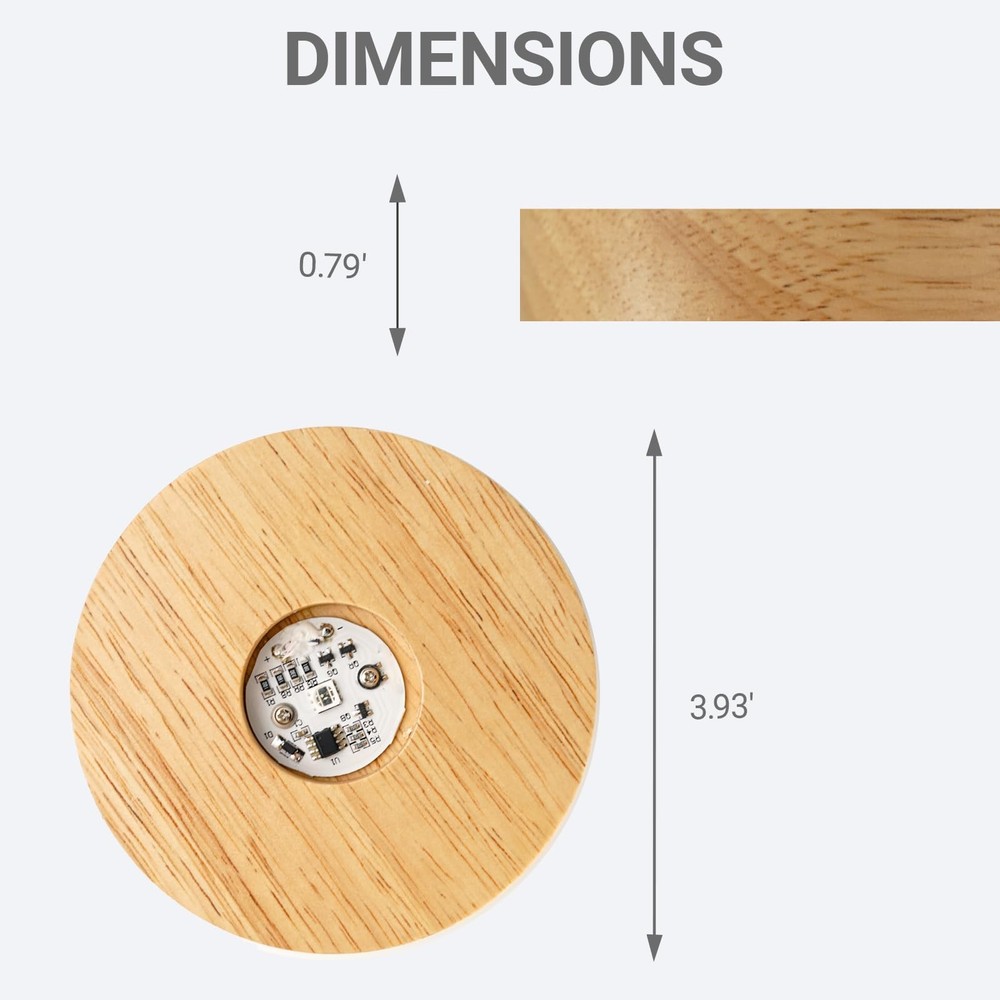 LED Light Base with Timer for Crystal Art Display,MultiColor Lighting,4 Inch ...