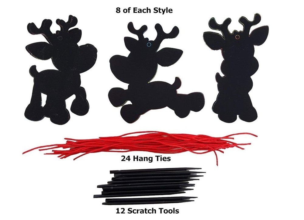 Magic Color Scratch Art Reindeer Theme