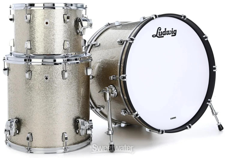 Ludwig NeuSonic 3-piece Shell Pack - Titanium Super Sparkle