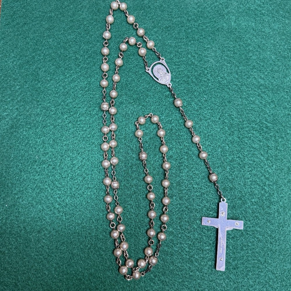 Vintage Sterling Silver Creed Rosary