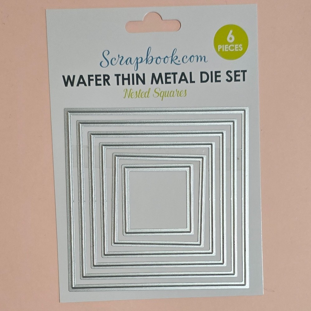 Scrapbook's Nested Square Dies w/Magnetic Mat & Storage Envelope