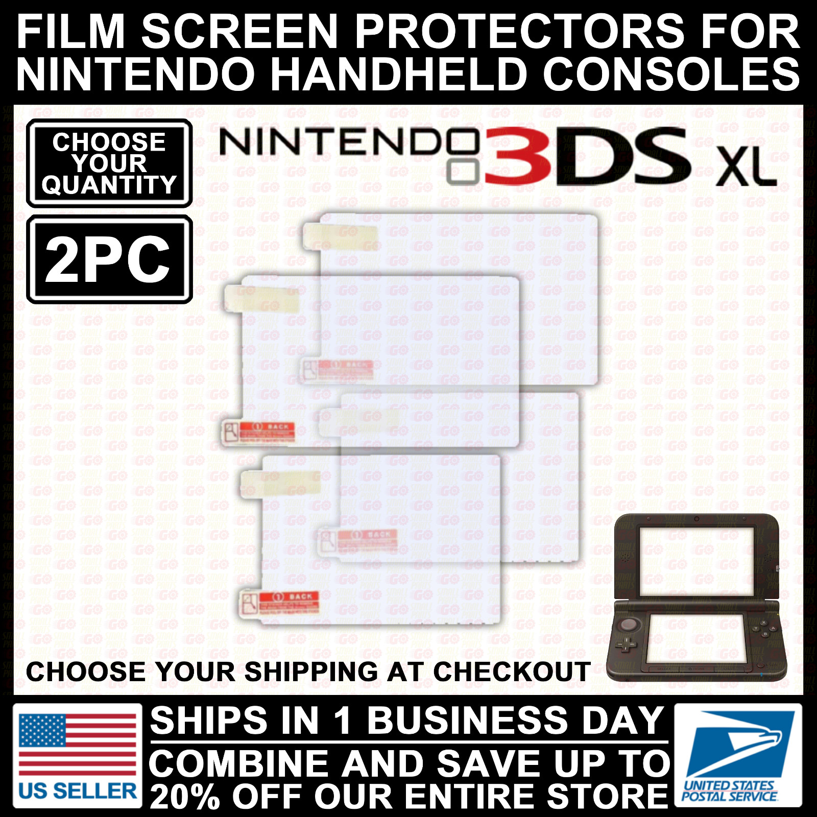 Film Plastic Screen Protector For Nintendo 3DS XL/LL Model Console
