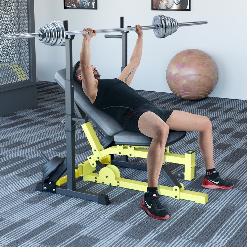 Adjustable Squat Rack Bench Press Rack Multifunction Barbell Stand Rack Home Gym
