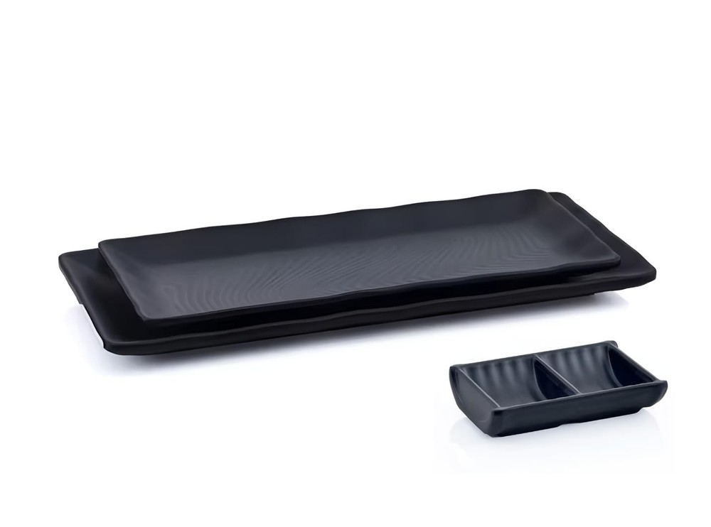 ELEVATEQUEST Multisize Serving Platters/Sushi Plate 3pcs set (10''/12'' plates/4