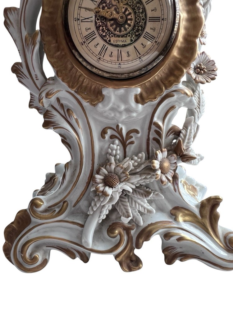 Capodimonte Baroque Porcelain Mantel Clock