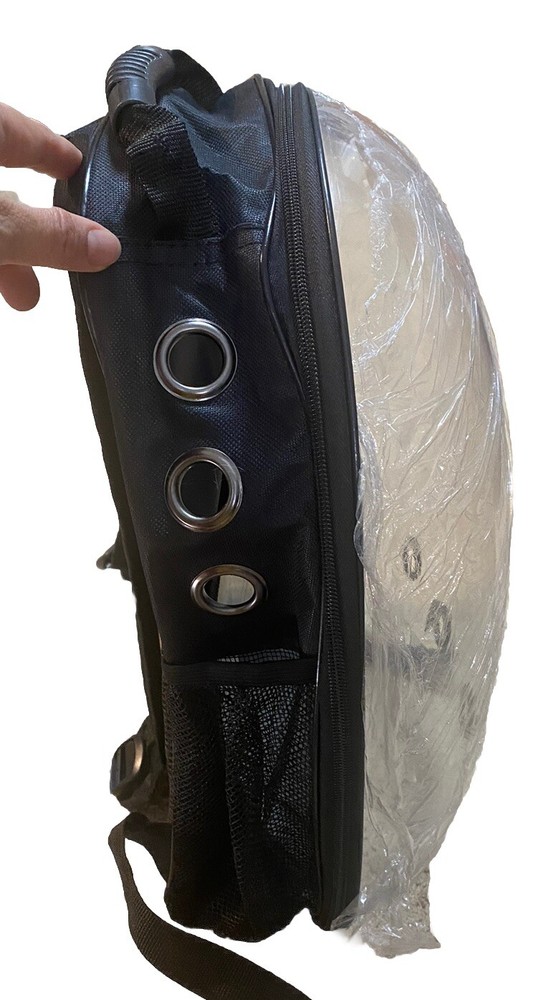 Cat Pet Carrier Backpack Transparent Capsule Bubble Pet Backpack Black