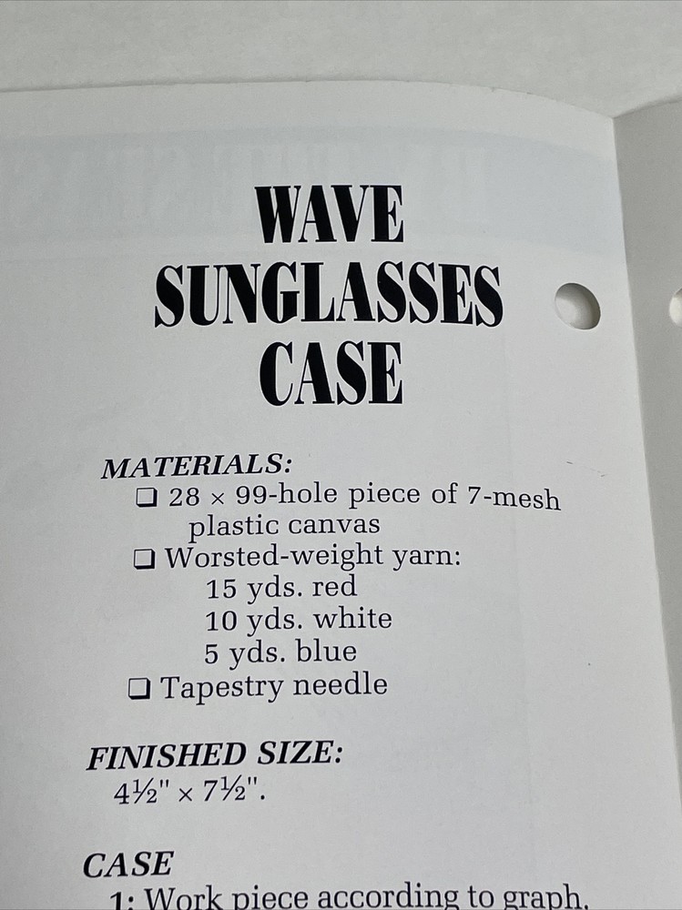 By The Seashore Eye Glass Case & Holder Annie's Plastic Canvas Pattern