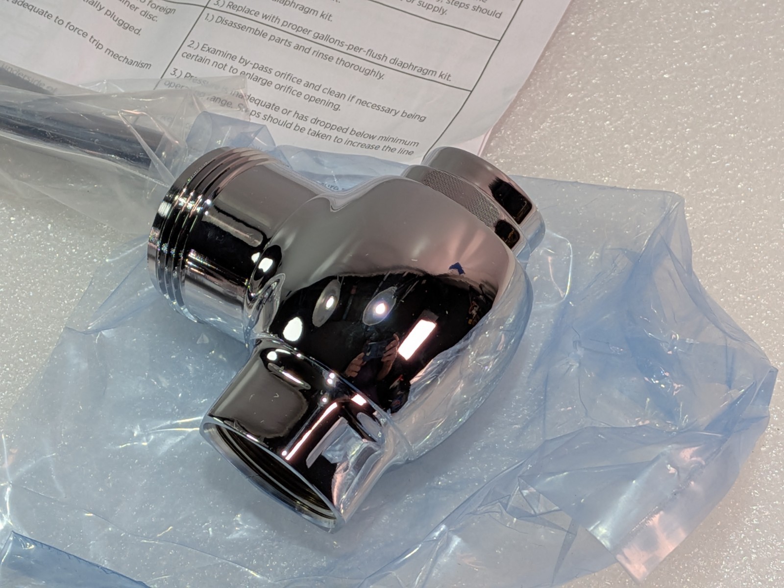 Zurn Z6000AV-HET AquaVantage Exposed Closet Flush Valve 1.28 GPF Chrome