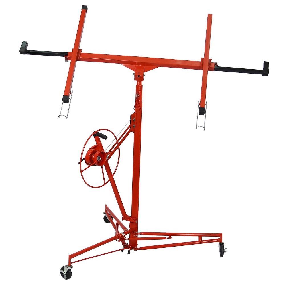 Drywall Lift Hoist 11' - Panel Jack Lifter for Ceiling & Wall Board Installation