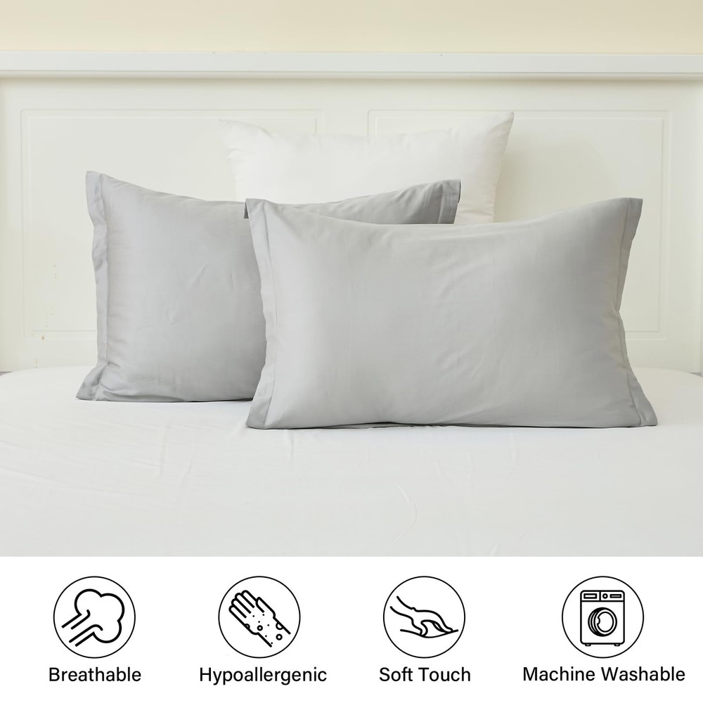 Finlonte King Comforter Set, 100% Cotton Comforter Bedding Set, Fluffy Solid ...