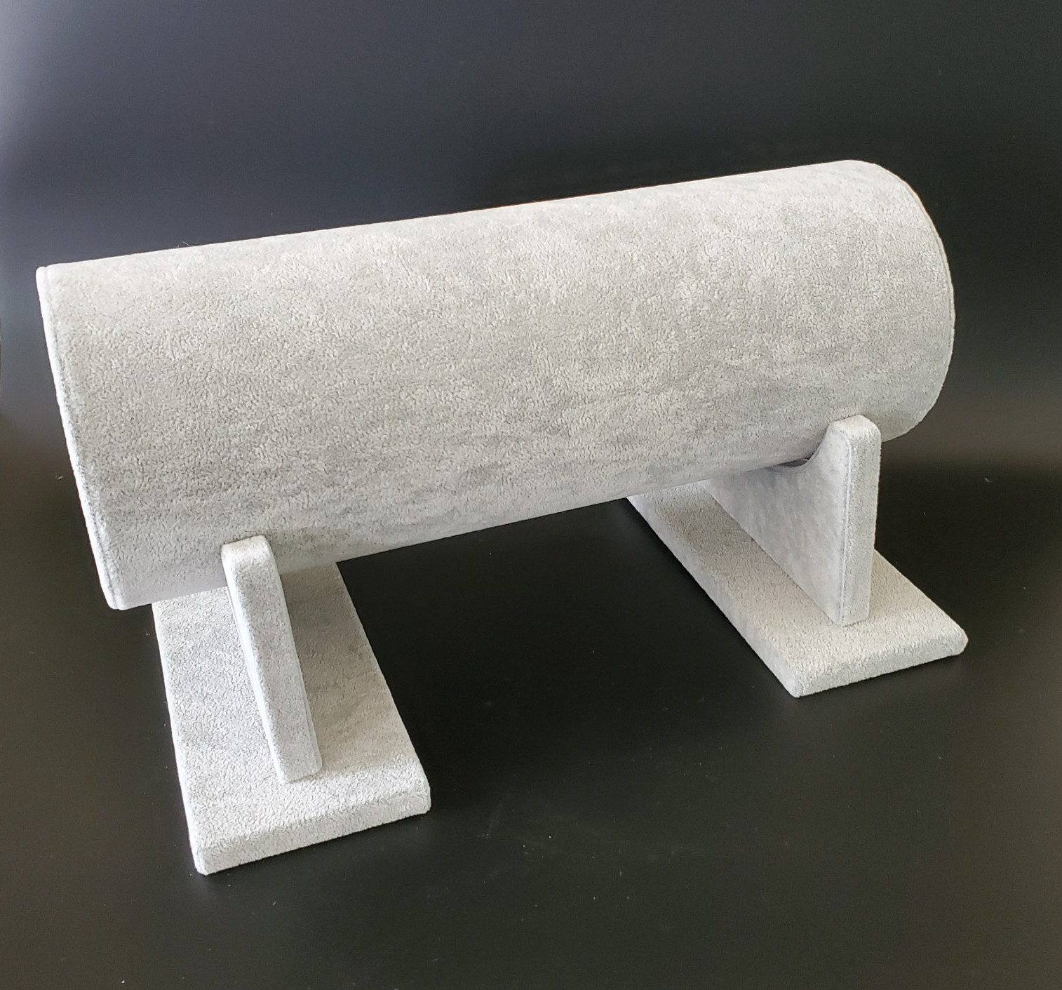 Large Soft Gray Velvet Headband Holder Display Organizer Stand