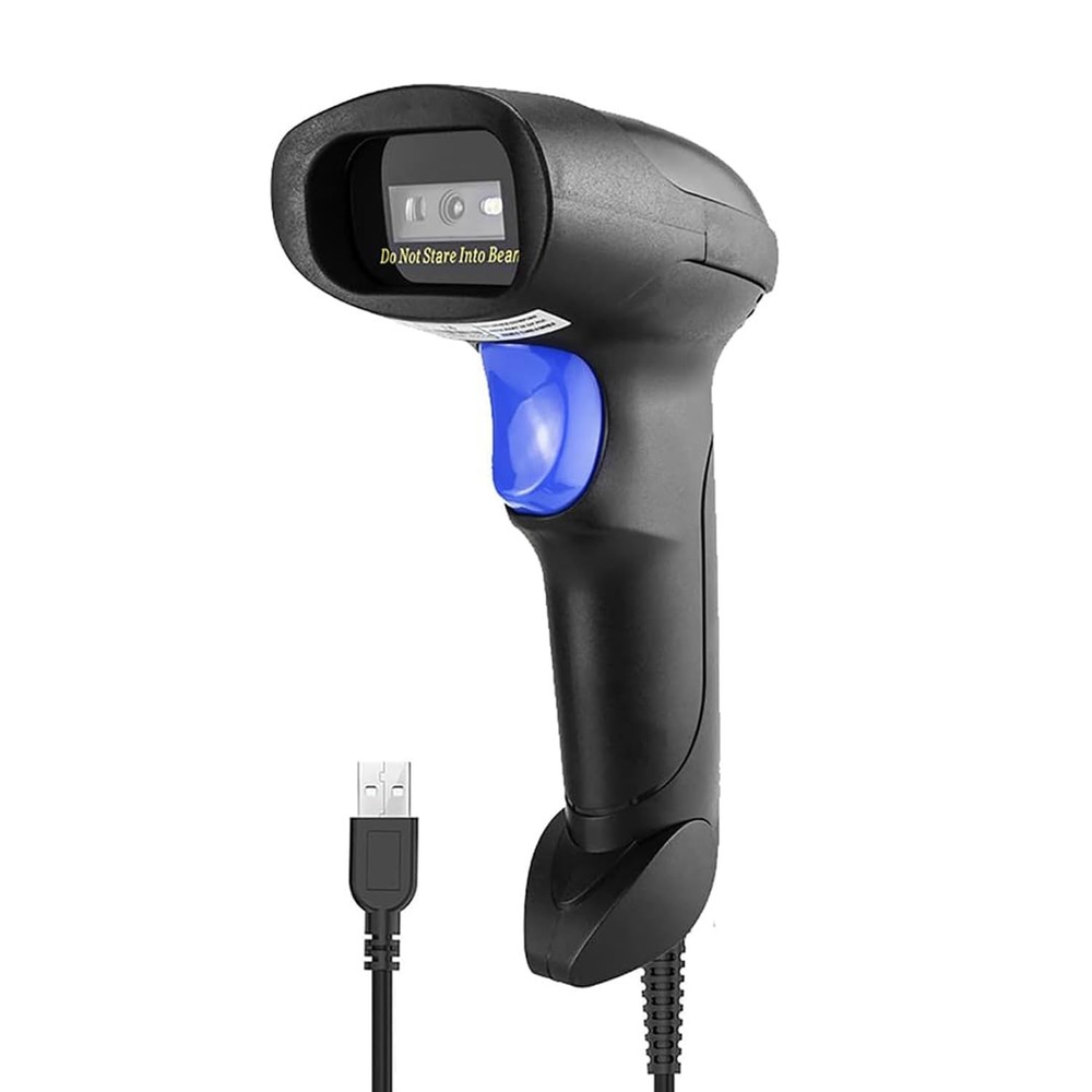 USB 1D Barcode Scanner, Handheld Wired CCD Barcode Reader Supports Screen Sca...